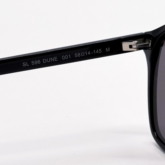 NEW SAINT LAURENT SL596 DUNE 001 OVERSIZED  BLACK WOMEN SUNGLASSES SAINT LAURENT - Picture 9 of 10